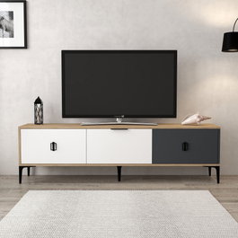 Hanah Home Neva 3801 Soporte para TV Roble, Blanco y Antracita